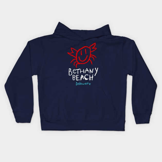 Bethany Beach Happy Crab Kids Hoodie by BETHANY BEACH